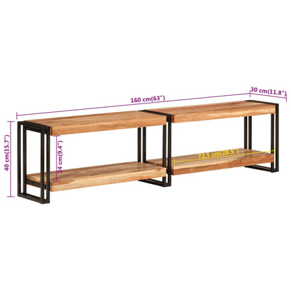 TV-Møbel Tre TV-benk heltre akasie 160x30x40 cm