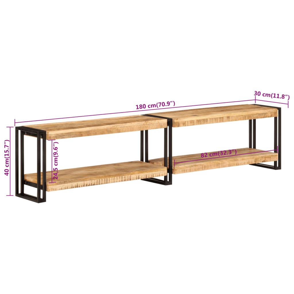 TV-Møbel Tre TV-benk heltre mango 180x30x40 cm