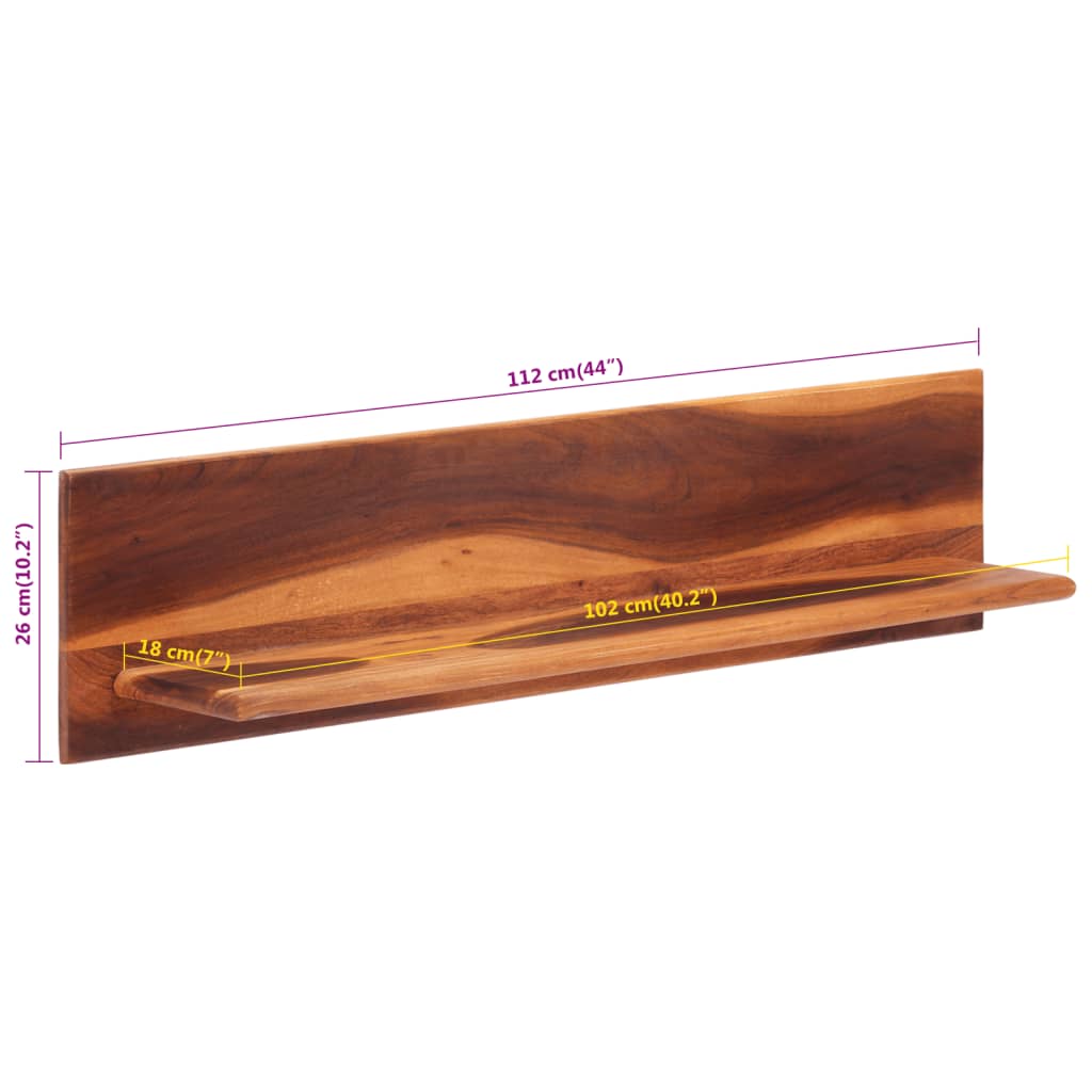 Vegghylle Tre 2 stk 112x20x26 cm heltre akasie