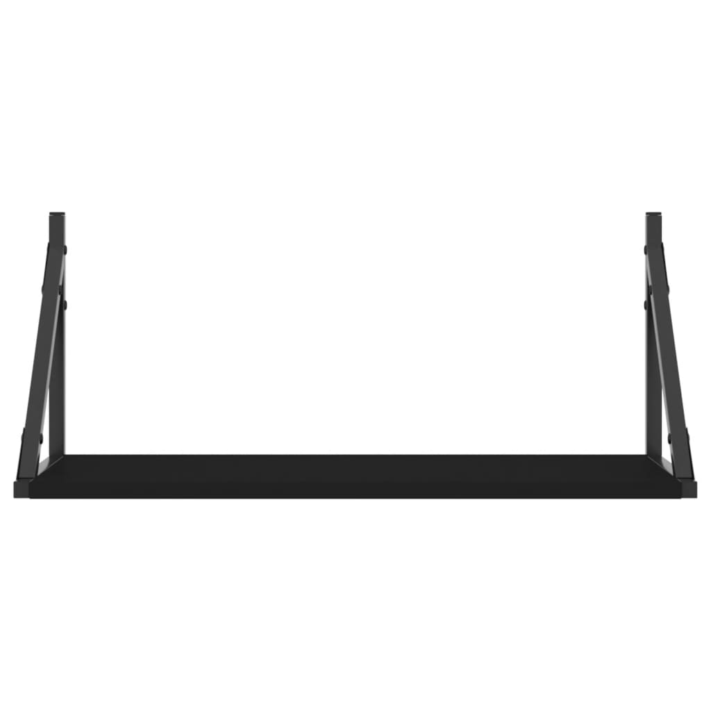 Veggskap 2 stk svart 60x25x25,5 cm konstruert tre