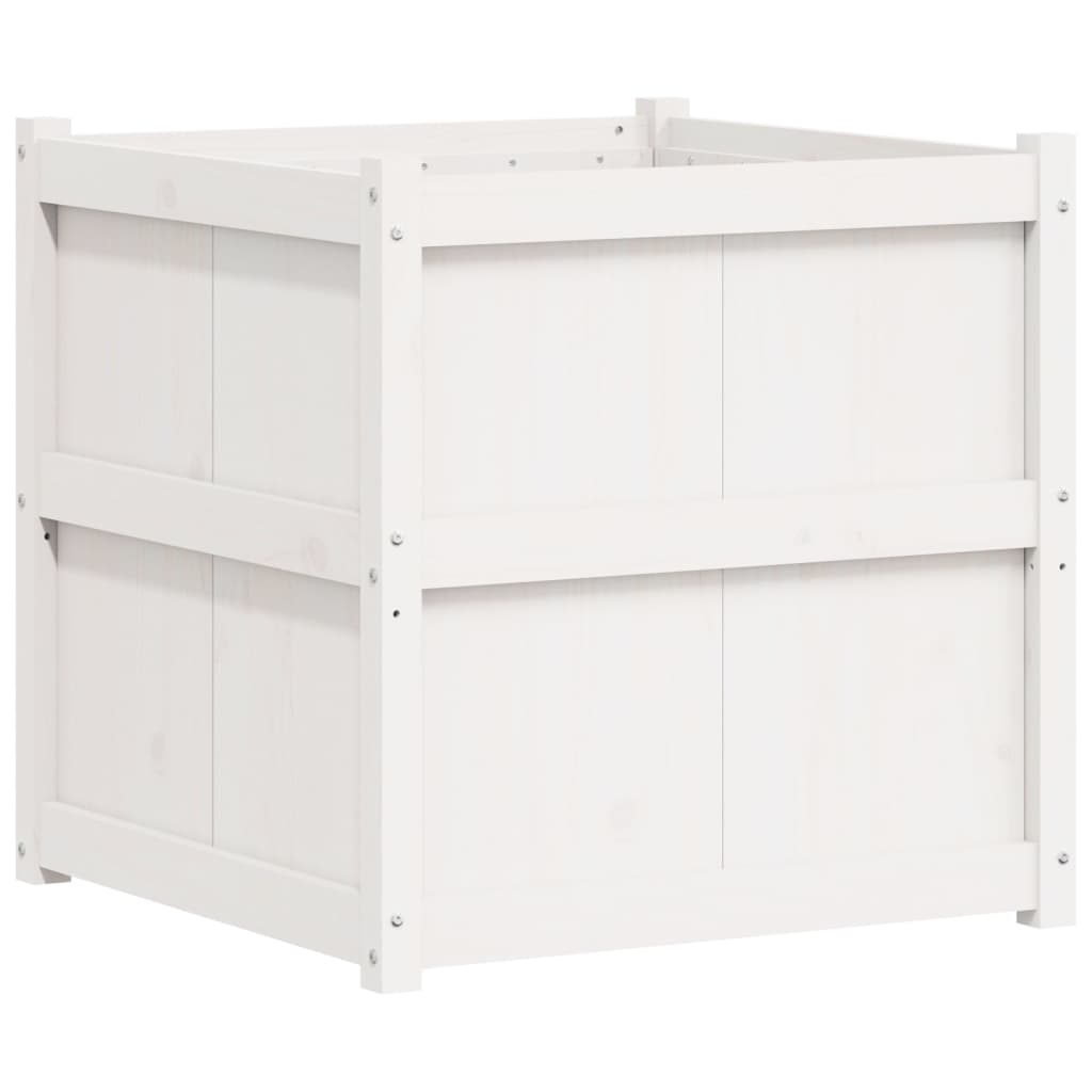 Utendørs Blomsterkasse Plantekasse Tre 70x70x70 cm heltre furu