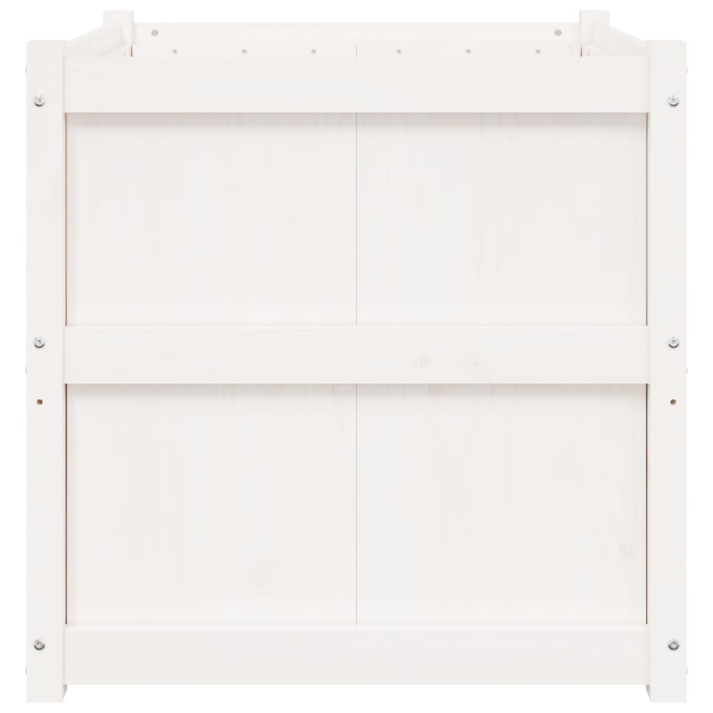 Utendørs Blomsterkasse Plantekasse Tre 70x70x70 cm heltre furu