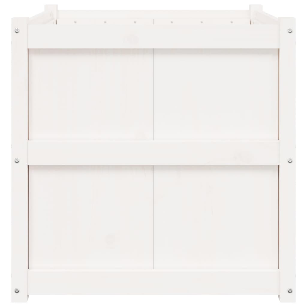 Utendørs Blomsterkasse Plantekasse Tre 70x70x70 cm heltre furu