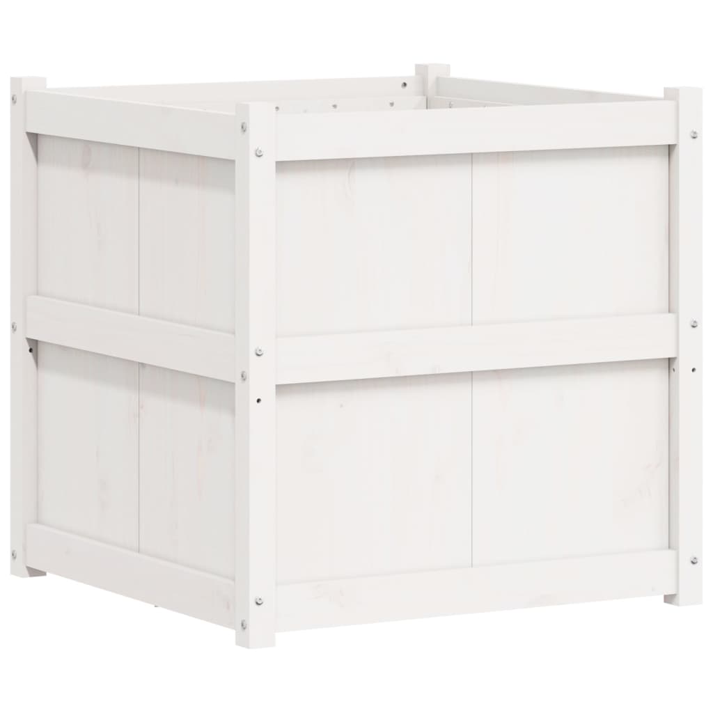 Utendørs Blomsterkasse Plantekasse Tre 70x70x70 cm heltre furu