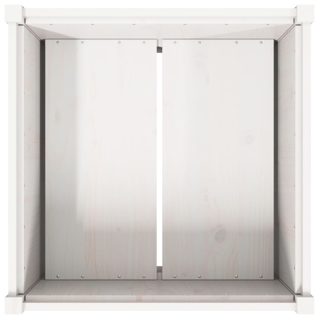 Utendørs Blomsterkasse Plantekasse Tre 70x70x70 cm heltre furu
