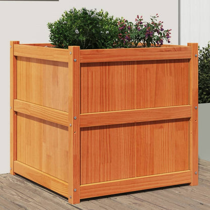 Hageplantekasse voksbrun 70x70x70 cm heltre furu