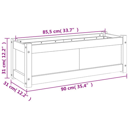 Hageplantekasse voksbrun 90x31x31 cm heltre furu