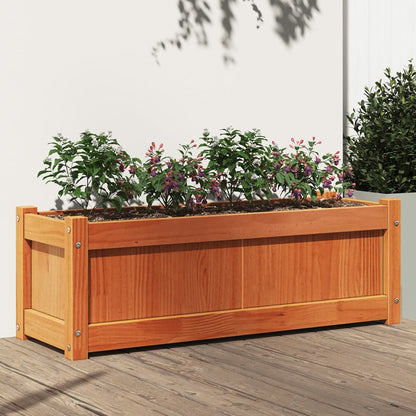 Hageplantekasse voksbrun 90x31x31 cm heltre furu