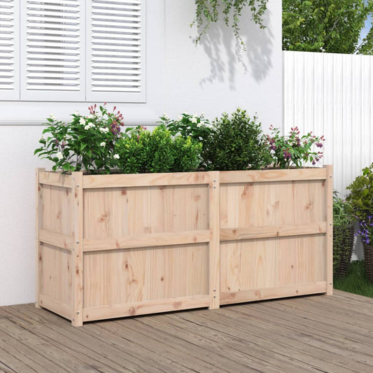 Utendørs Blomsterkasse Plantekasse Tre 150x50x70 cm heltre furu