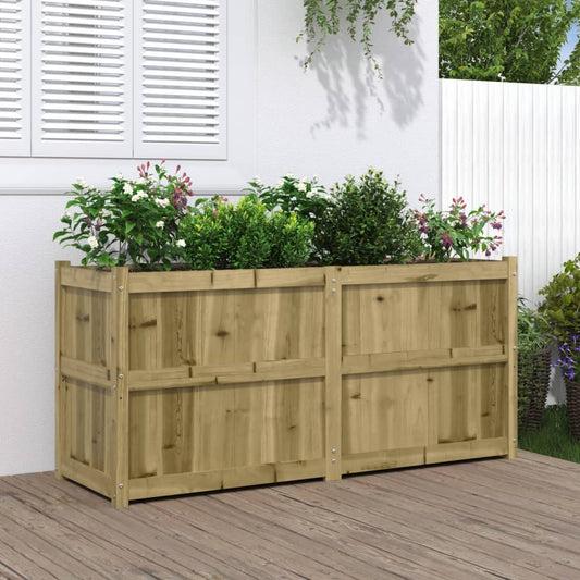 Utendørs Blomsterkasse Plantekasse Tre 150x50x70 cm impregnert furu
