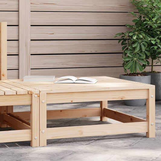 Fotskammel til hage 70x70x30 cm heltre furu