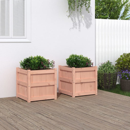 Utendørs Blomsterkasse Plantekasse Tre 2 stk heltre douglasgran