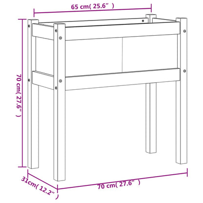 Hageplantekasse med ben 70x31x70 cm heltre furu