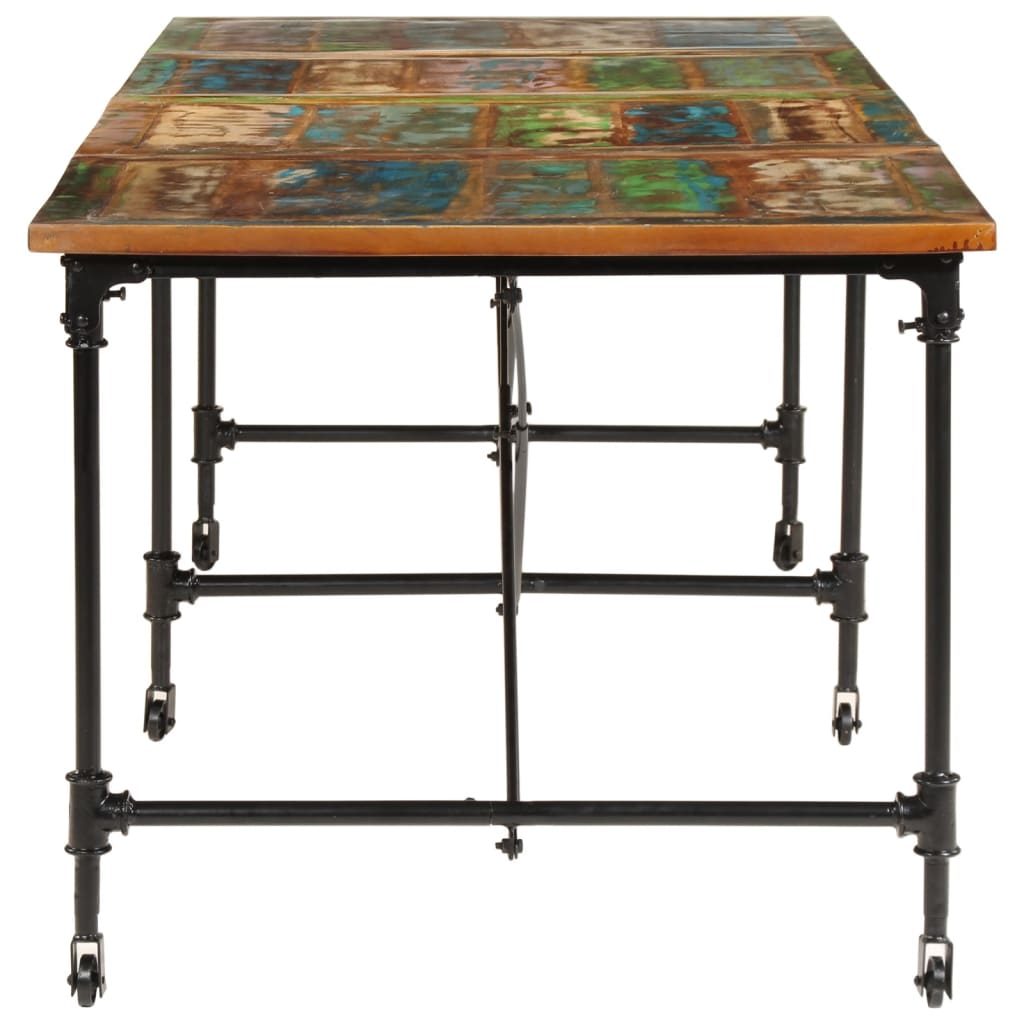 Spisebord Kjøkkenbord Tre 220x90x77 cm gjenvunnet heltre