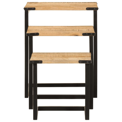 Salongbord Sofabord Tre Heltre Mango Stablebare 3 stk