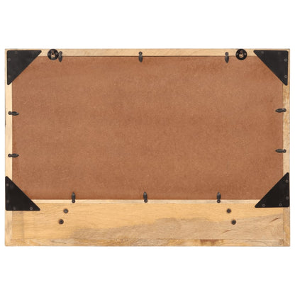 Veggspeil Tre med hylle 80x8x55 cm glass og heltre mango