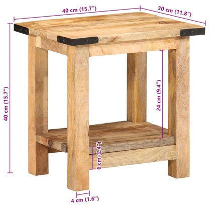 Sidebord Tre 40x30x40 cm grovt heltre mango