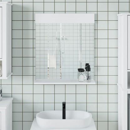 Baderomsspeil med hylle BERG hvit 60x12x70 cm heltre