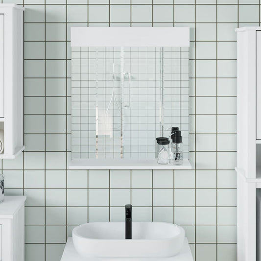 Baderomsspeil med hylle BERG hvit 60x12x70 cm heltre