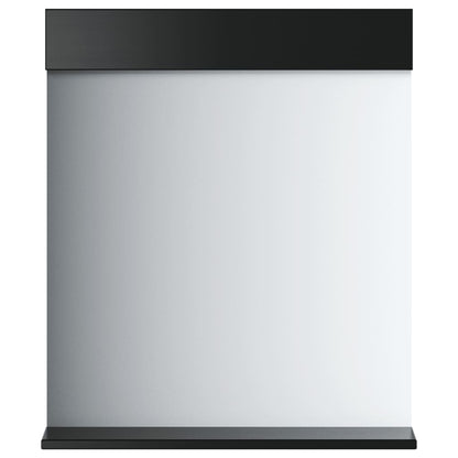 Baderomsspeil med hylle BERG svart 60x12x70 cm heltre