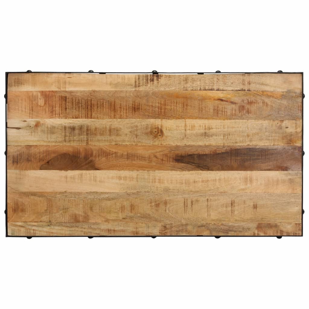 Salongbord Sofabord Tre med hjul heltre mango 100x55x26 cm