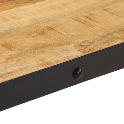 Salongbord Sofabord Tre med hjul heltre mango 100x55x26 cm