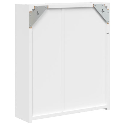Baderomsspeilskap med LED-lys Hvit 45x13x52 cm