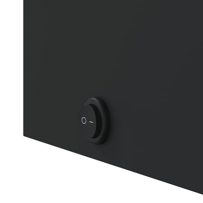 Baderomsspeilskap med LED-lys Svart 45x13x52 cm