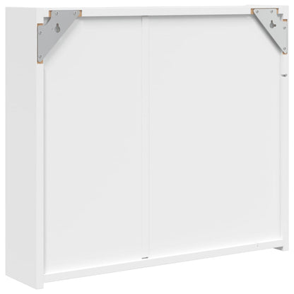 Baderomsspeilskap med LED-lys Hvit 60x13x52 cm