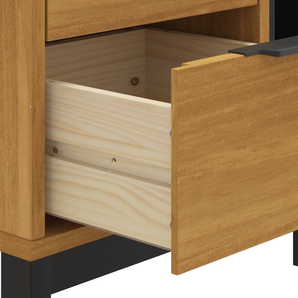 Nattbord Sengbord Tre heltre furu FLAM 49x35x50 cm