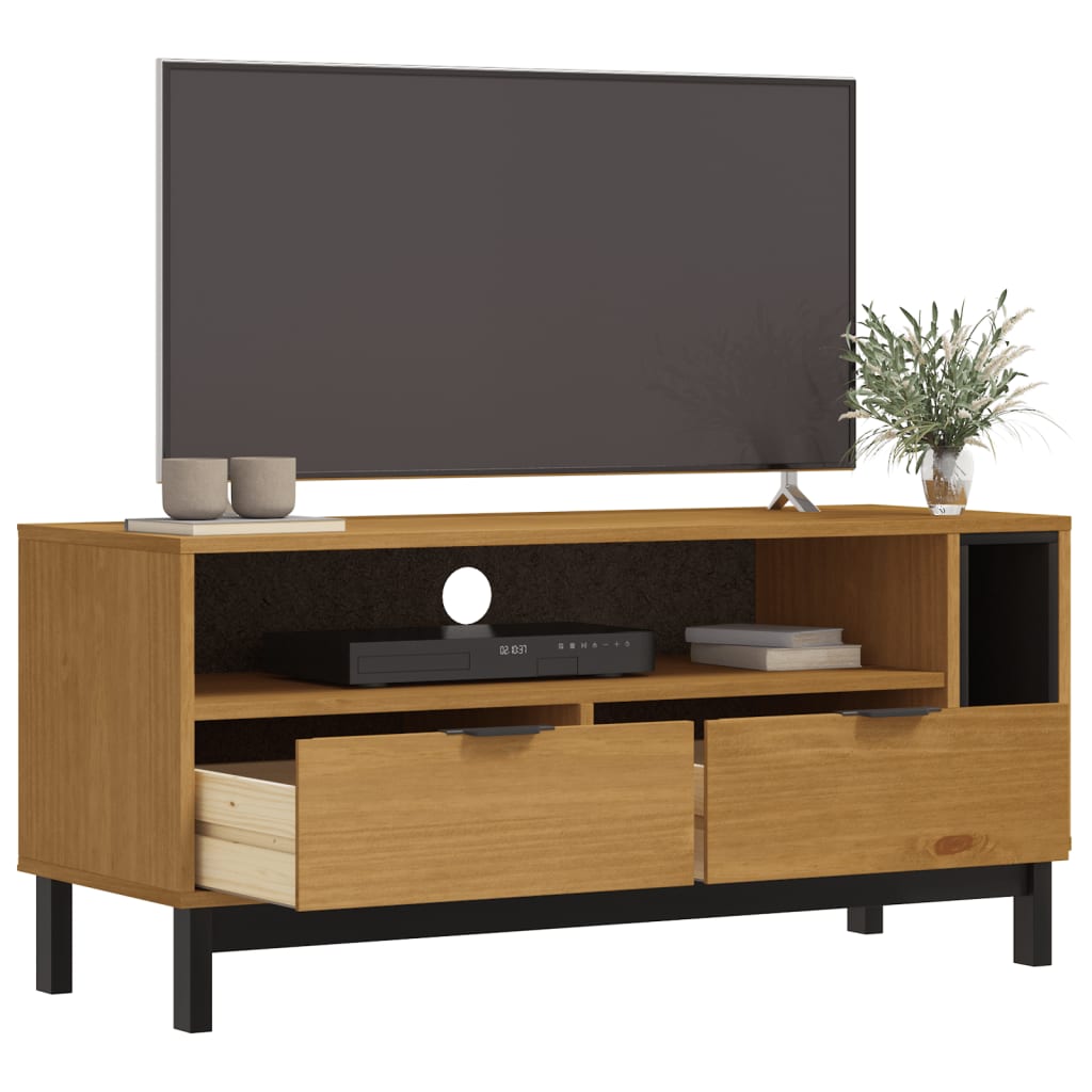 TV-Møbel Tre TV-benk heltre furu FLAM 110x40x50 cm