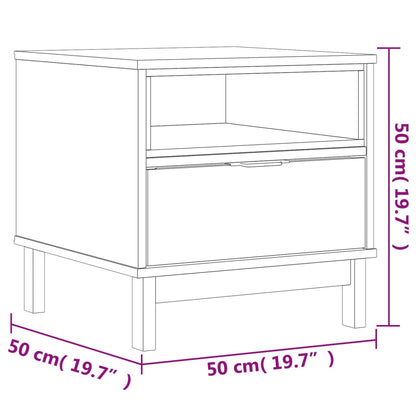 Sidebord Tre FLAM 50x50x50 cm heltre furu