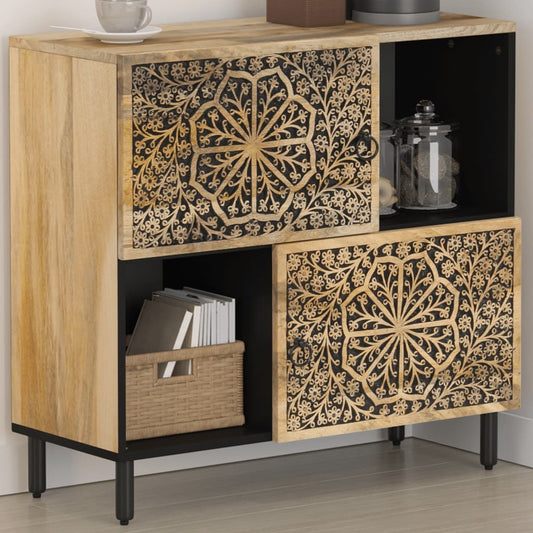 Skap heltre mango 80x33x75 cm