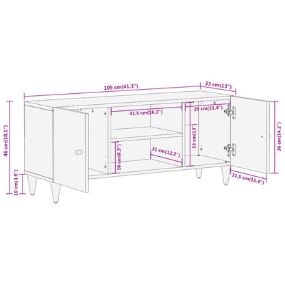 TV-Møbel Tre TV-benk heltre mango 105x33x46 cm