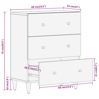 Skap Tre 60x33x75 cm heltre mango