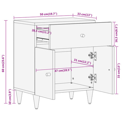 Nattbord Sengbord Tre heltre mangotre 50x33x60 cm