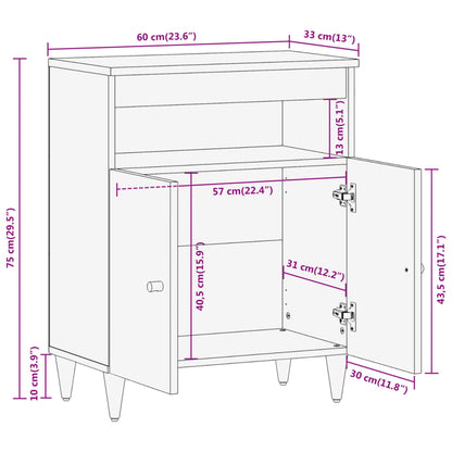 Skap Tre heltre mango 60x33x75 cm