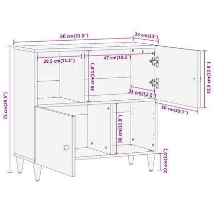 Skap Tre heltre mango 80x33x75 cm