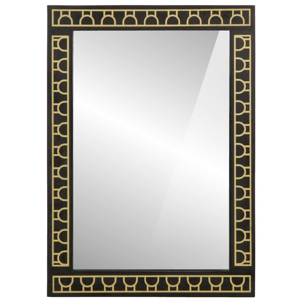 Baderomsspeil 50x70x2,5 cm heltre mango og glass