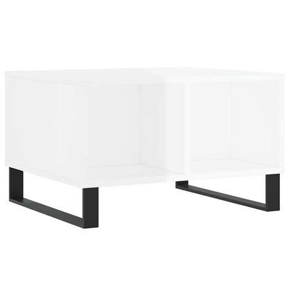 Salongbord Sofabord Høyglans Hvit 60x50x36,5 cm