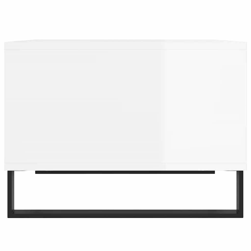 Salongbord Sofabord Høyglans Hvit 60x50x36,5 cm
