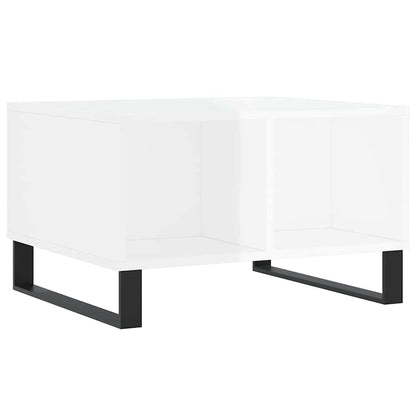 Salongbord Sofabord Høyglans Hvit 60x50x36,5 cm