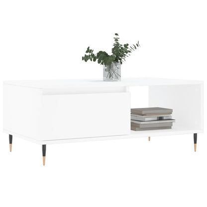 Salongbord Sofabord Hvit 90x50x36,5 cm