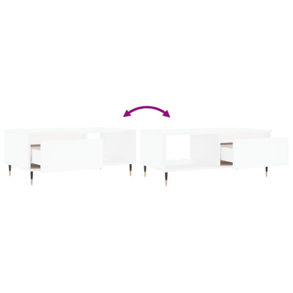 Salongbord Sofabord Hvit 90x50x36,5 cm