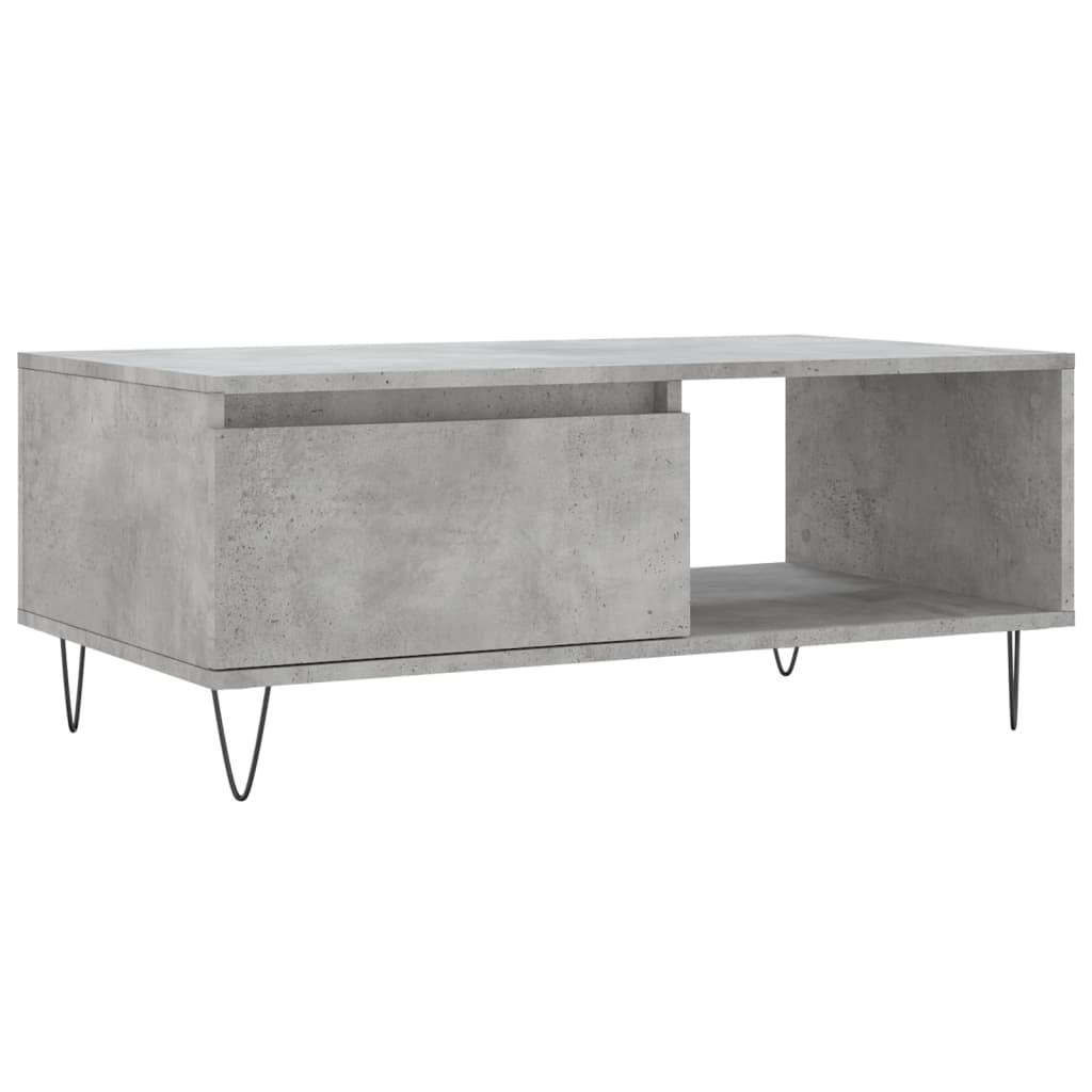 Salongbord Sofabord Betonggrå 90x50x36,5 cm