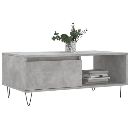 Salongbord Sofabord Betonggrå 90x50x36,5 cm