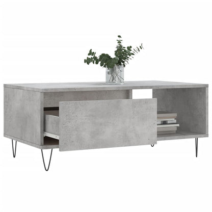 Salongbord Sofabord Betonggrå 90x50x36,5 cm