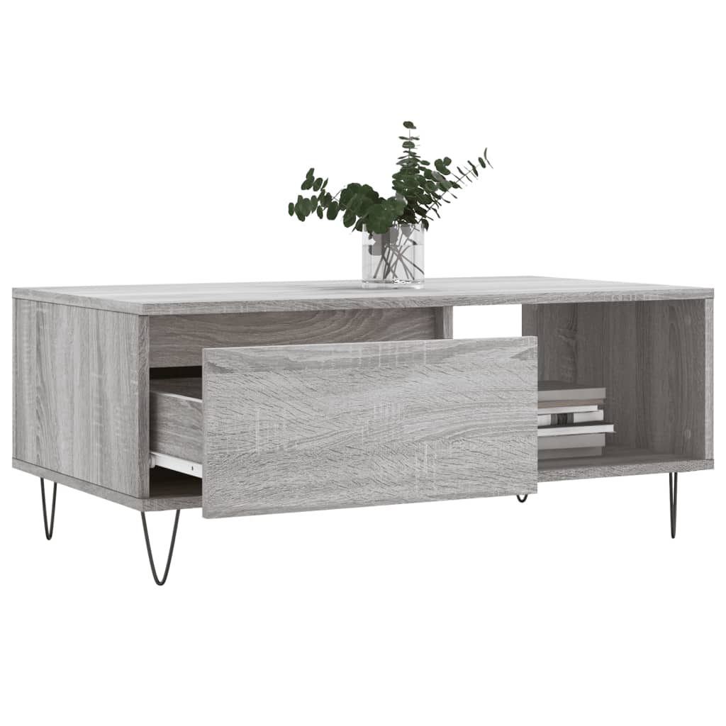 Salongbord Sofabord Sonoma Grå 90x50x36,5 cm