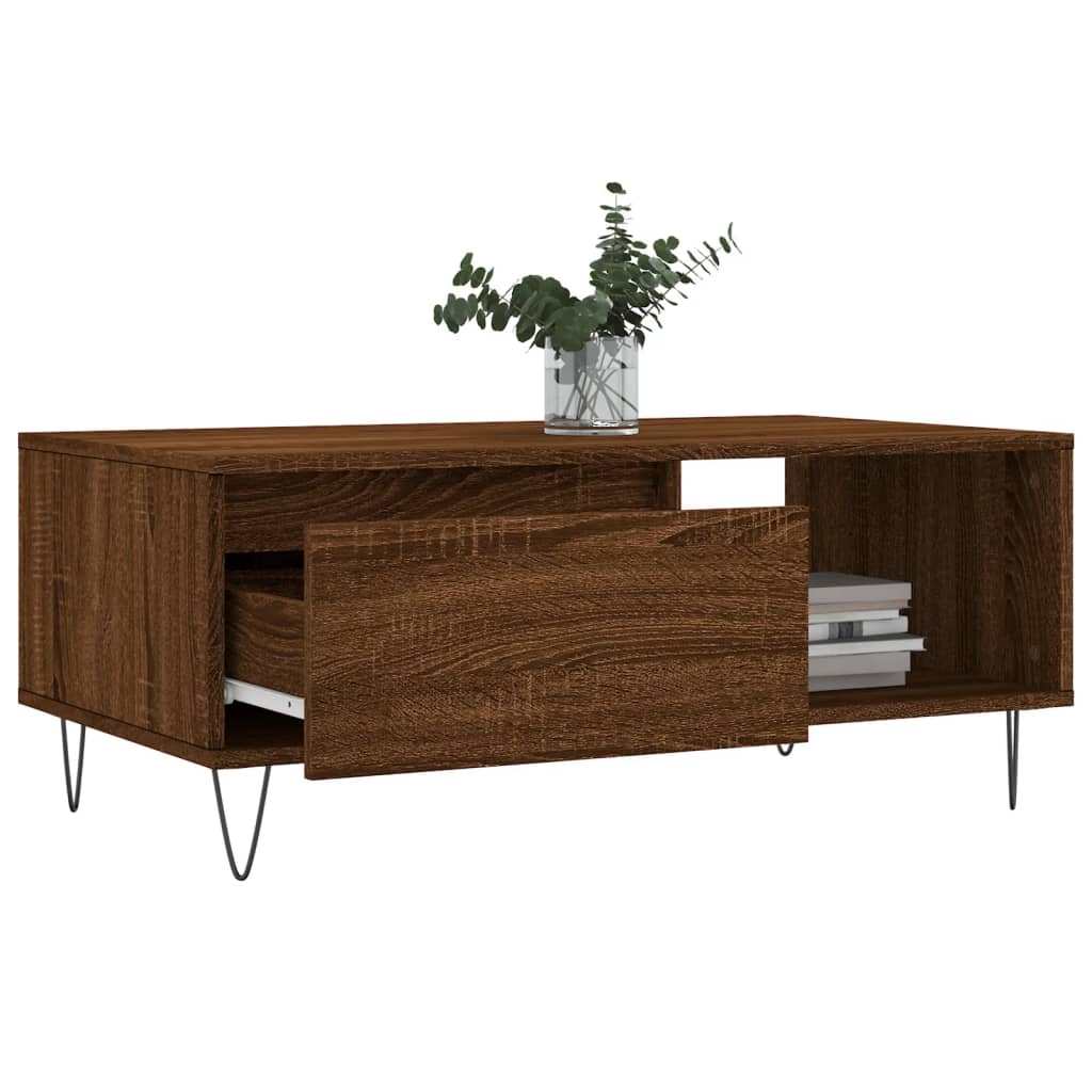 Salongbord Sofabord Brun Eik 90x50x36,5 cm