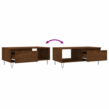 Salongbord Sofabord Brun Eik 90x50x36,5 cm